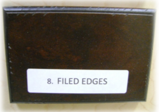 filed edges distressing element