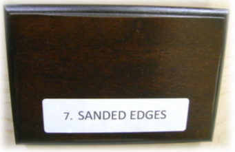 sanded edges distressing element