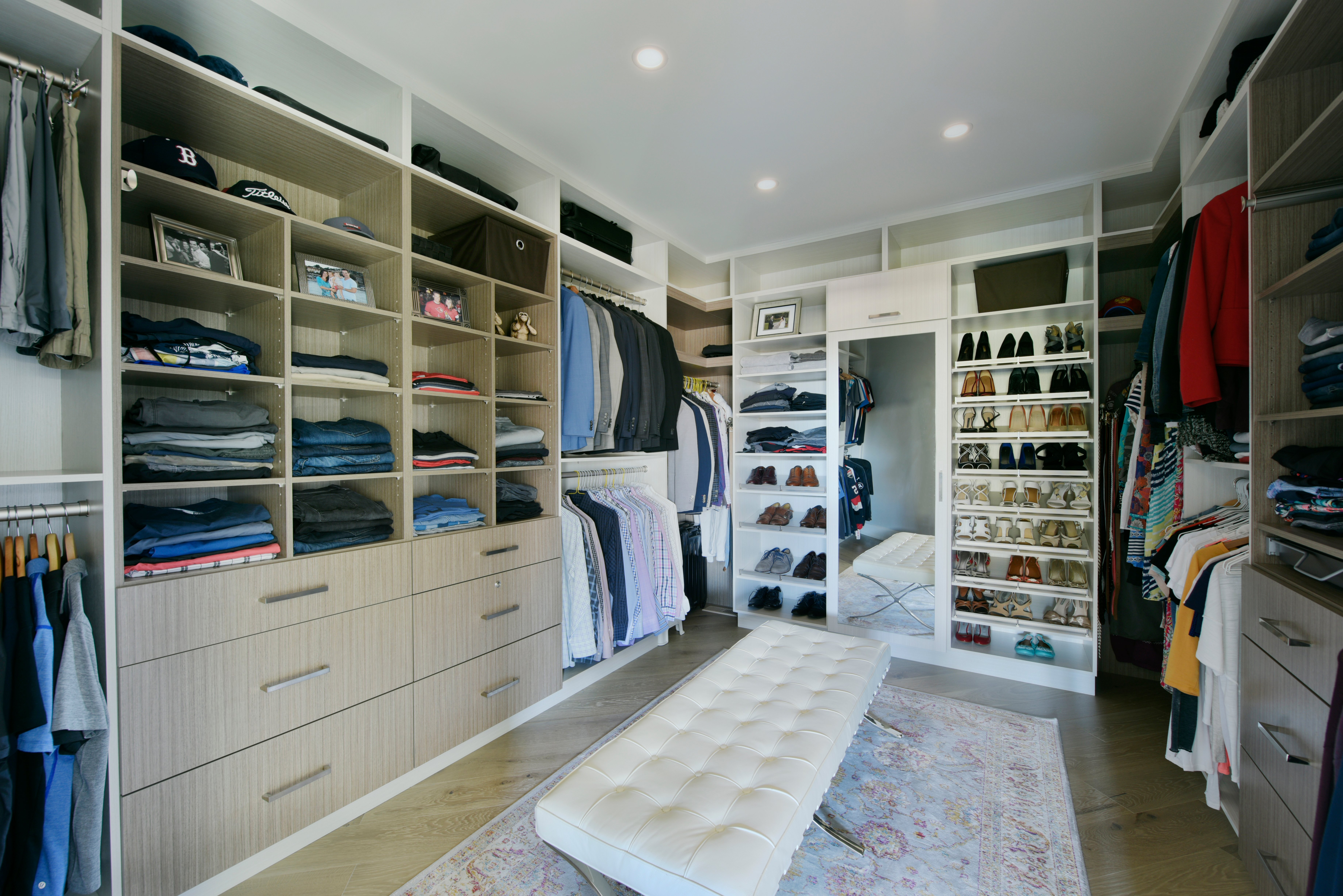 A large custom closet design