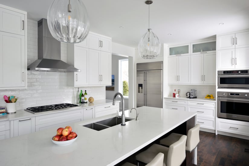 Ceiling-height custom cabinets.