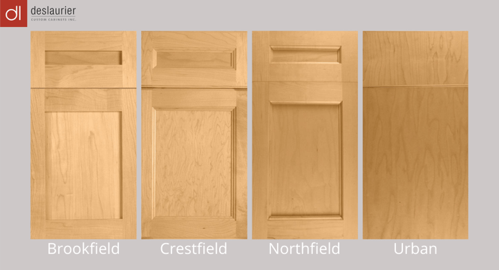 Deslaurier's 4 standard door styles.