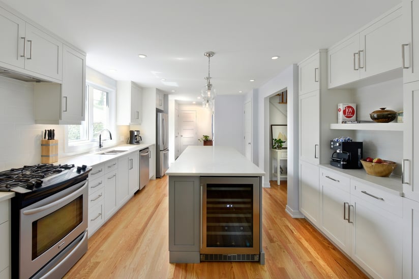 A kitchen featuring Deslaurier custom cabinets