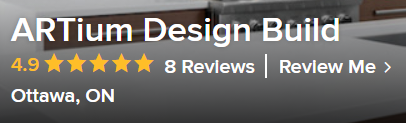 A snapshot of ARTium's Houzz reviews.