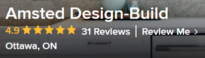 A snapshot of Amsted Design-Build's Houzz reviews.
