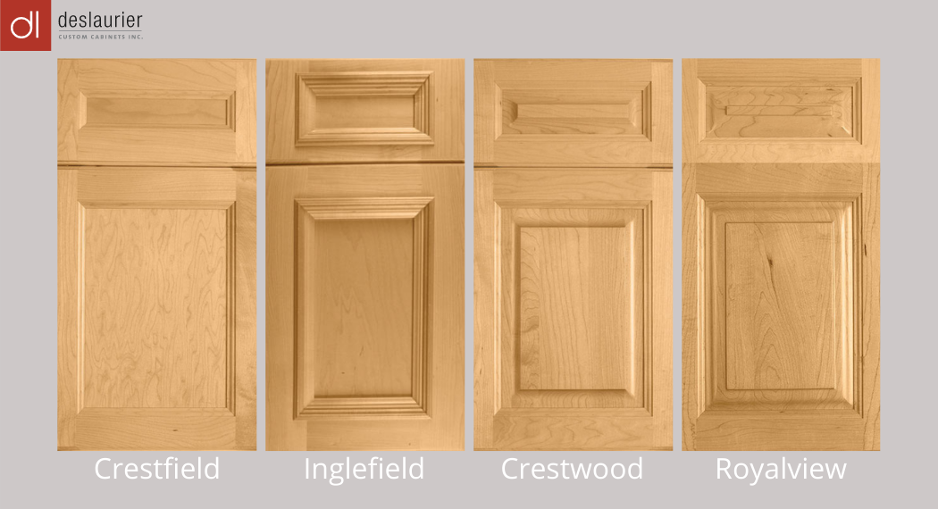 Four of Deslaurier's traditional cabinet door styles.
