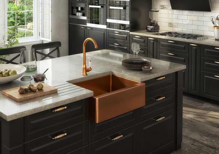 Copper kitchen sink