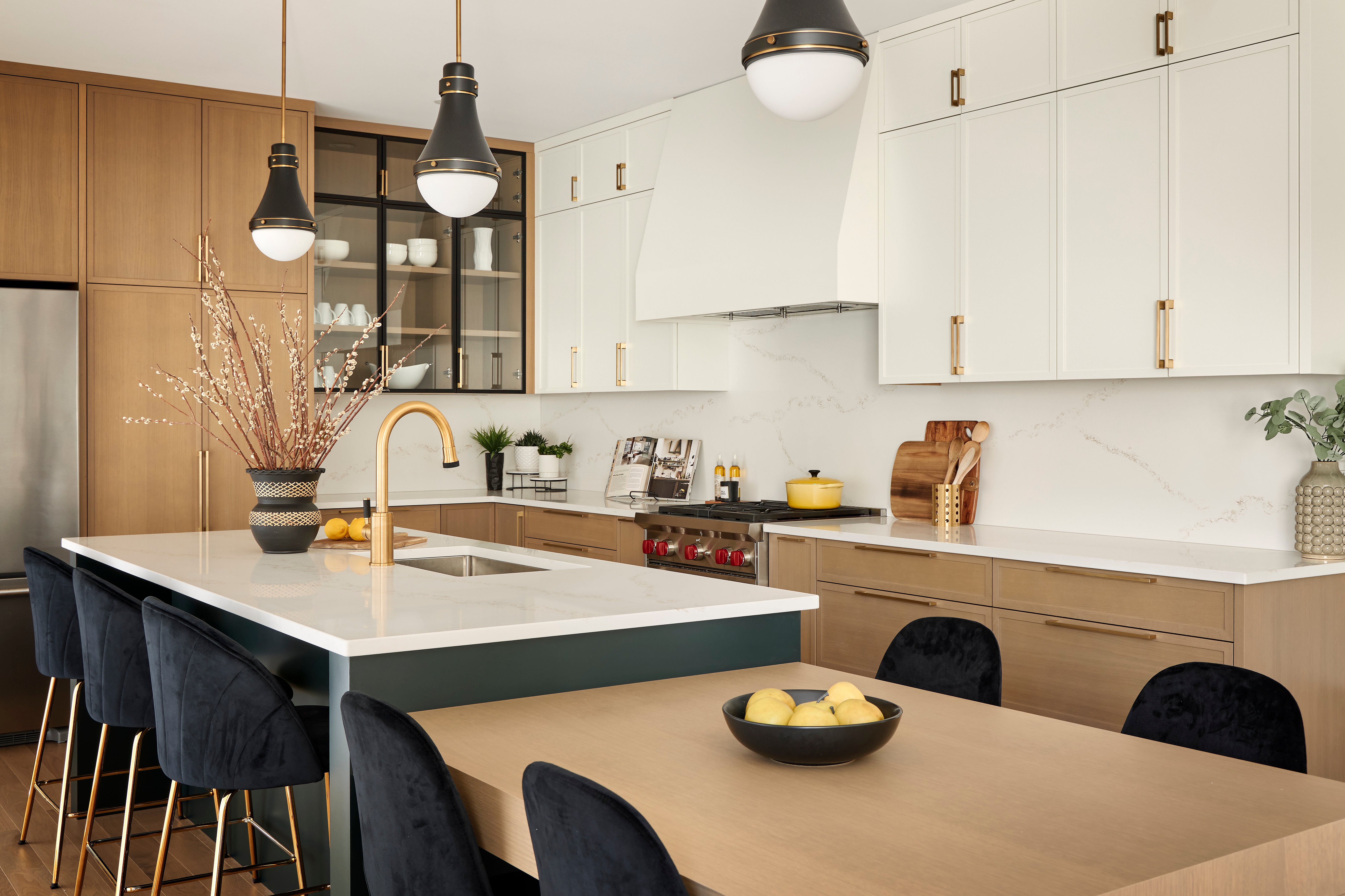 two toned kitchen cabinets
