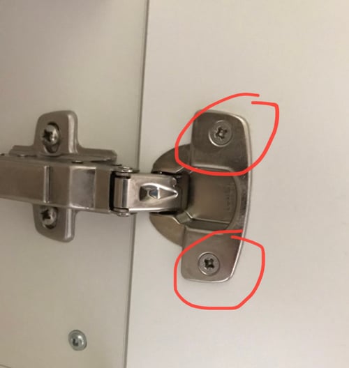 Door hinge screw