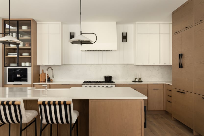 warm toned kitchen