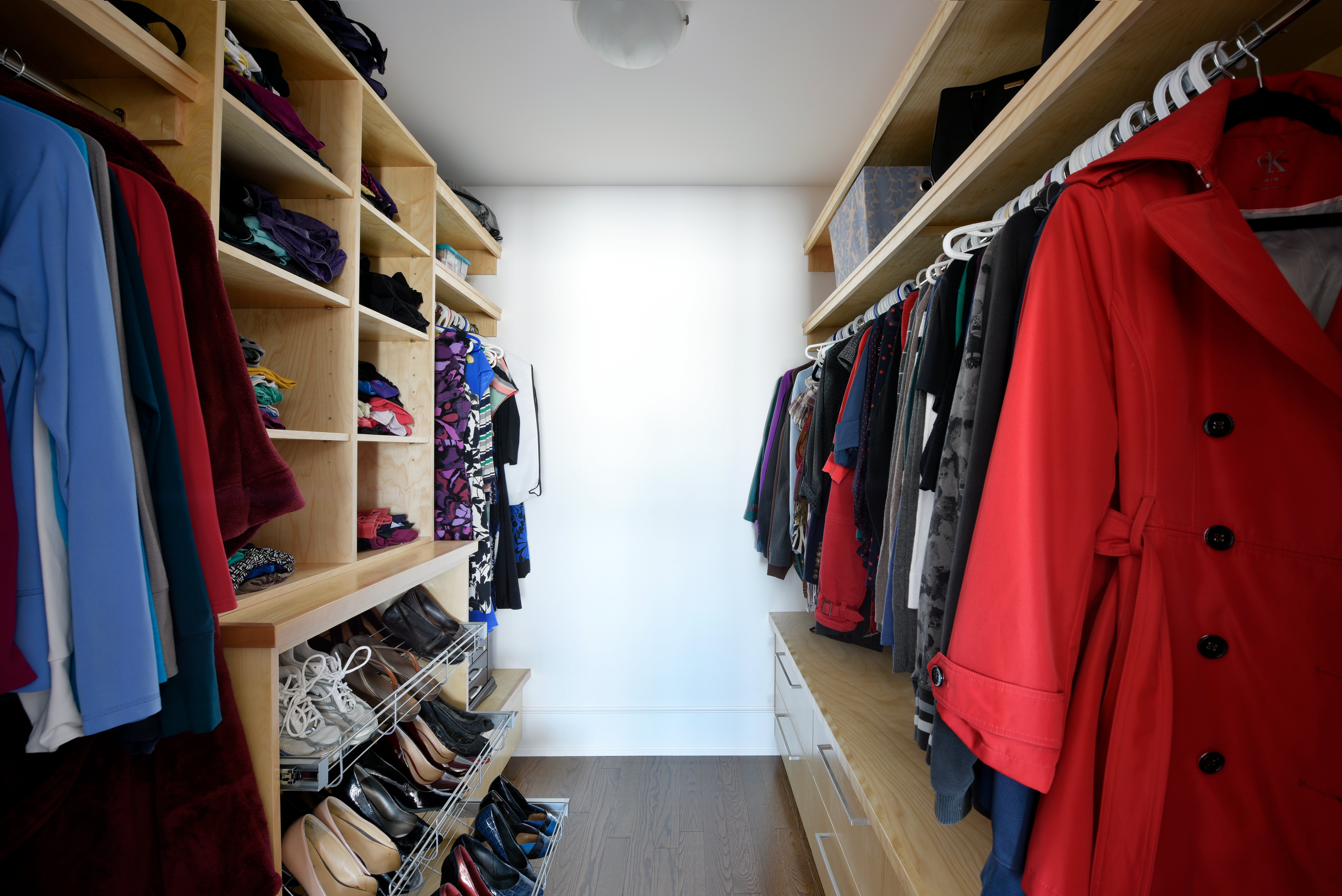 A large custom closet by Deslaurier.