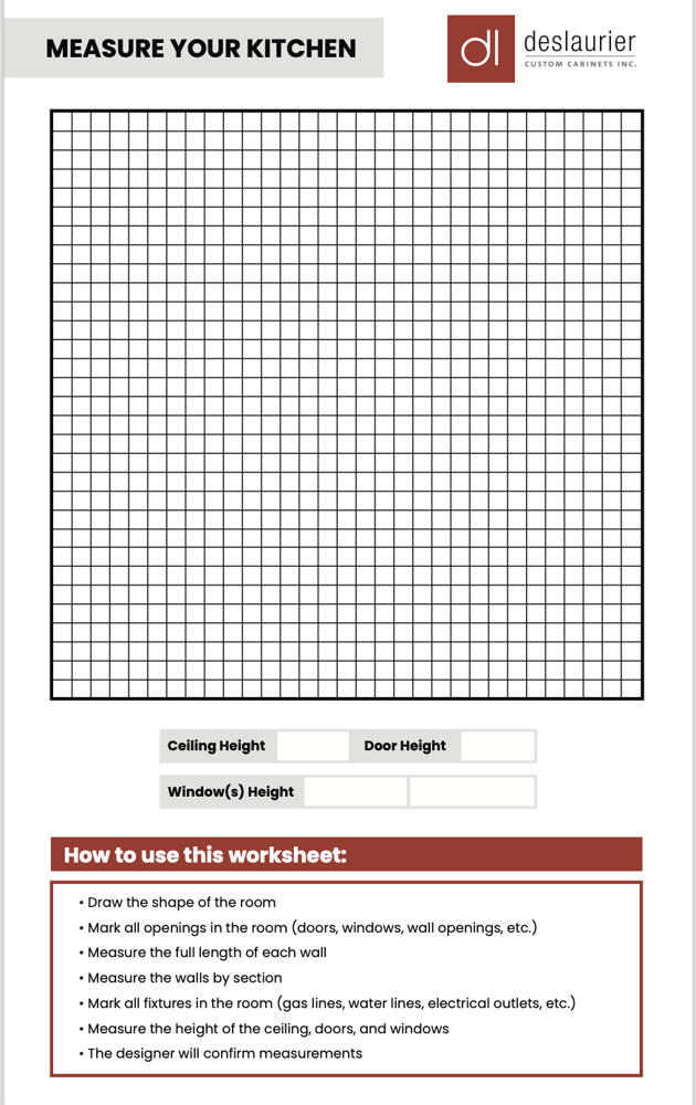 Kitchen Measurement Worksheet