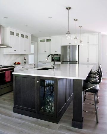 Is A 10 Inch Island Overhang Enough (inch, island, overhang, enough, incorporate kitchen island seating) Deslaurier Greely 004