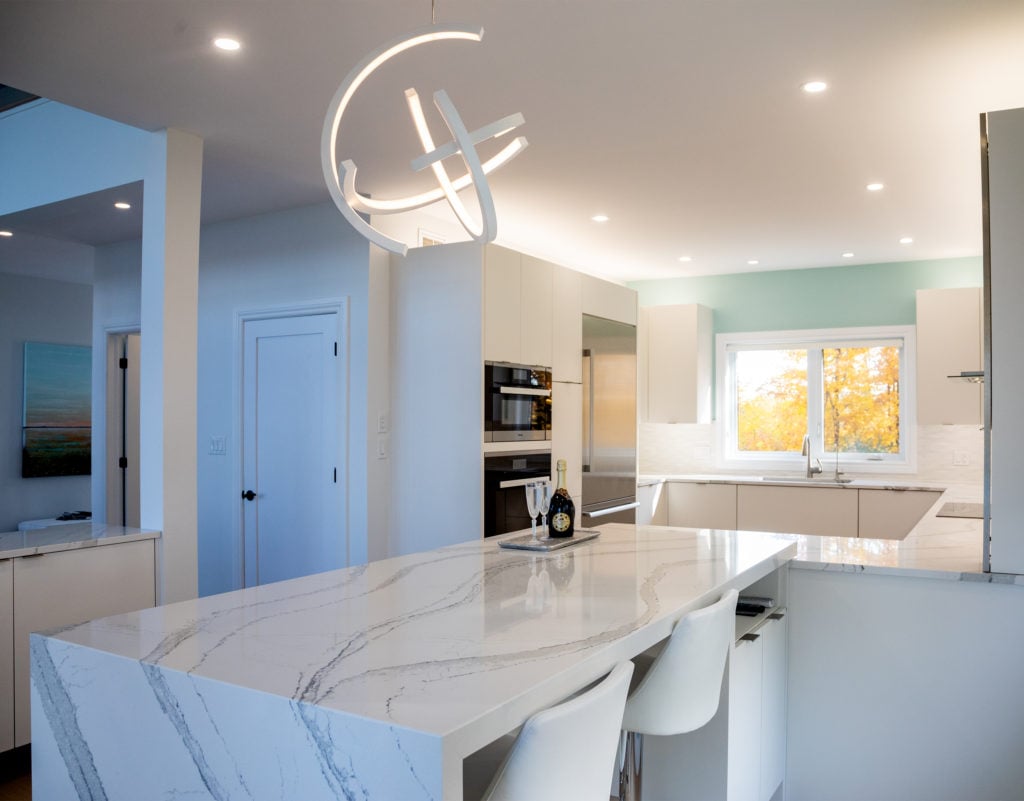 A coastal blue kitchen design.