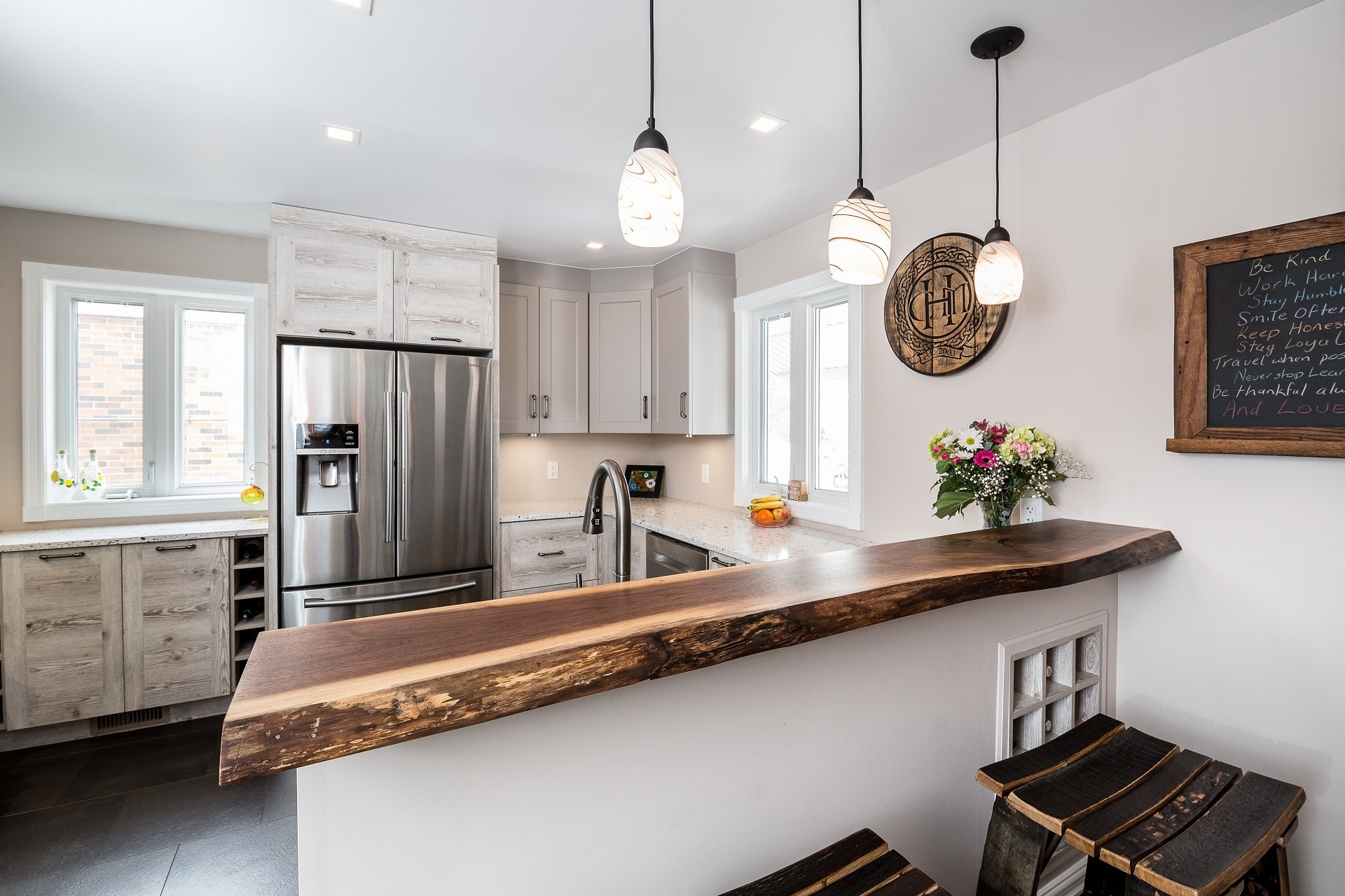 A unique kitchen design by Deslaurier.