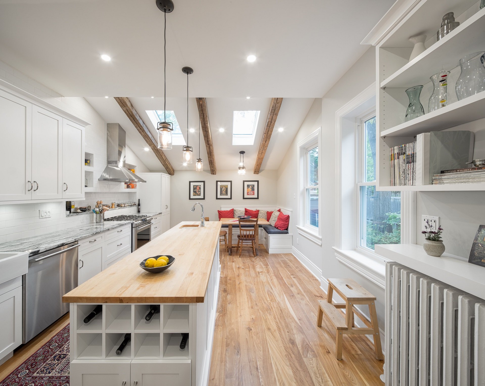 A bright, rustic kitchen design