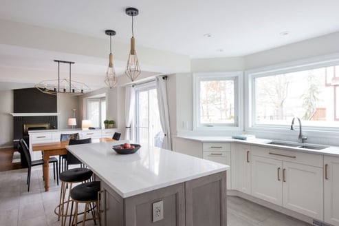 A kitchen boasting vintage brass decor and accents.