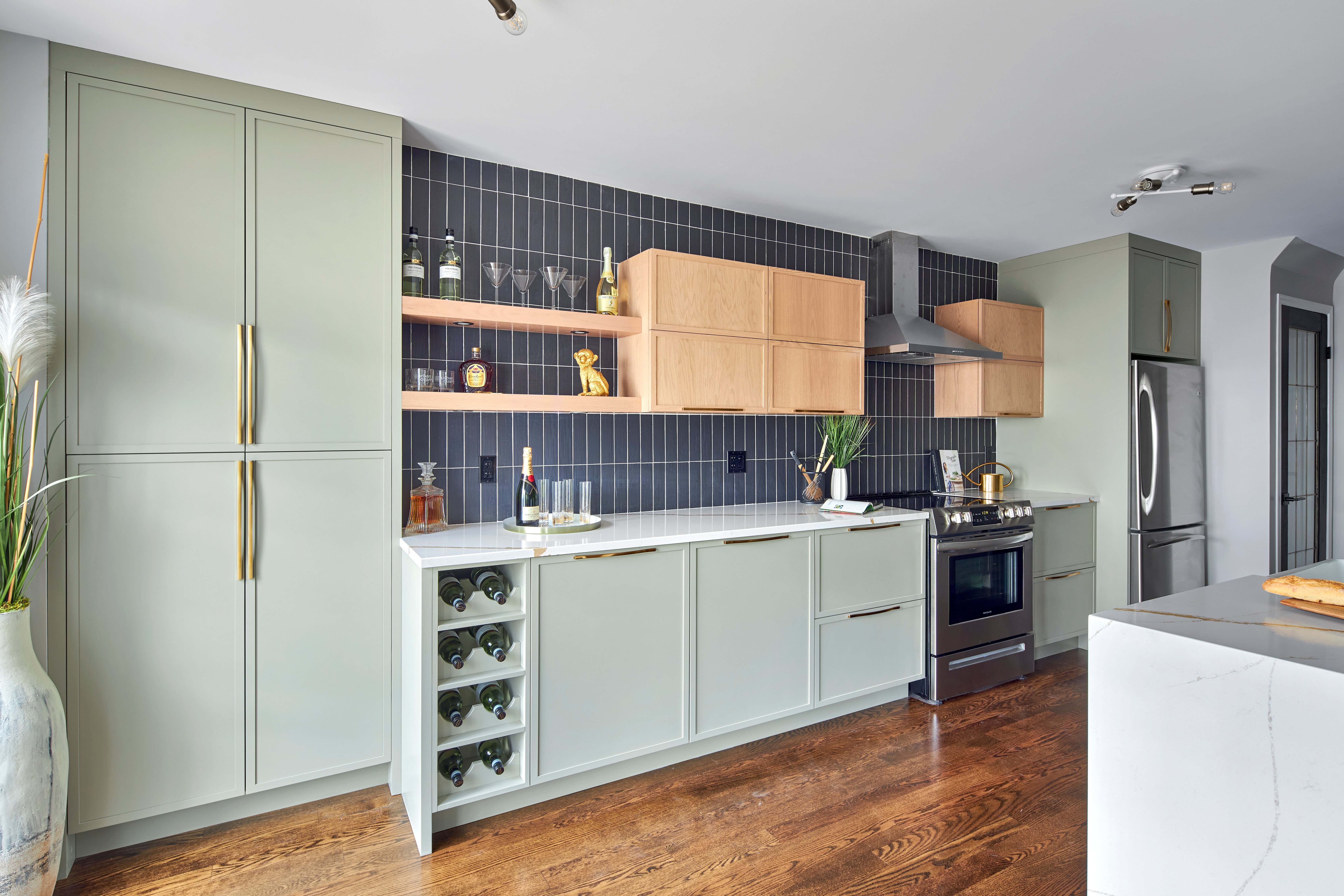 Deslaurier's Sassy Sage kitchen design.
