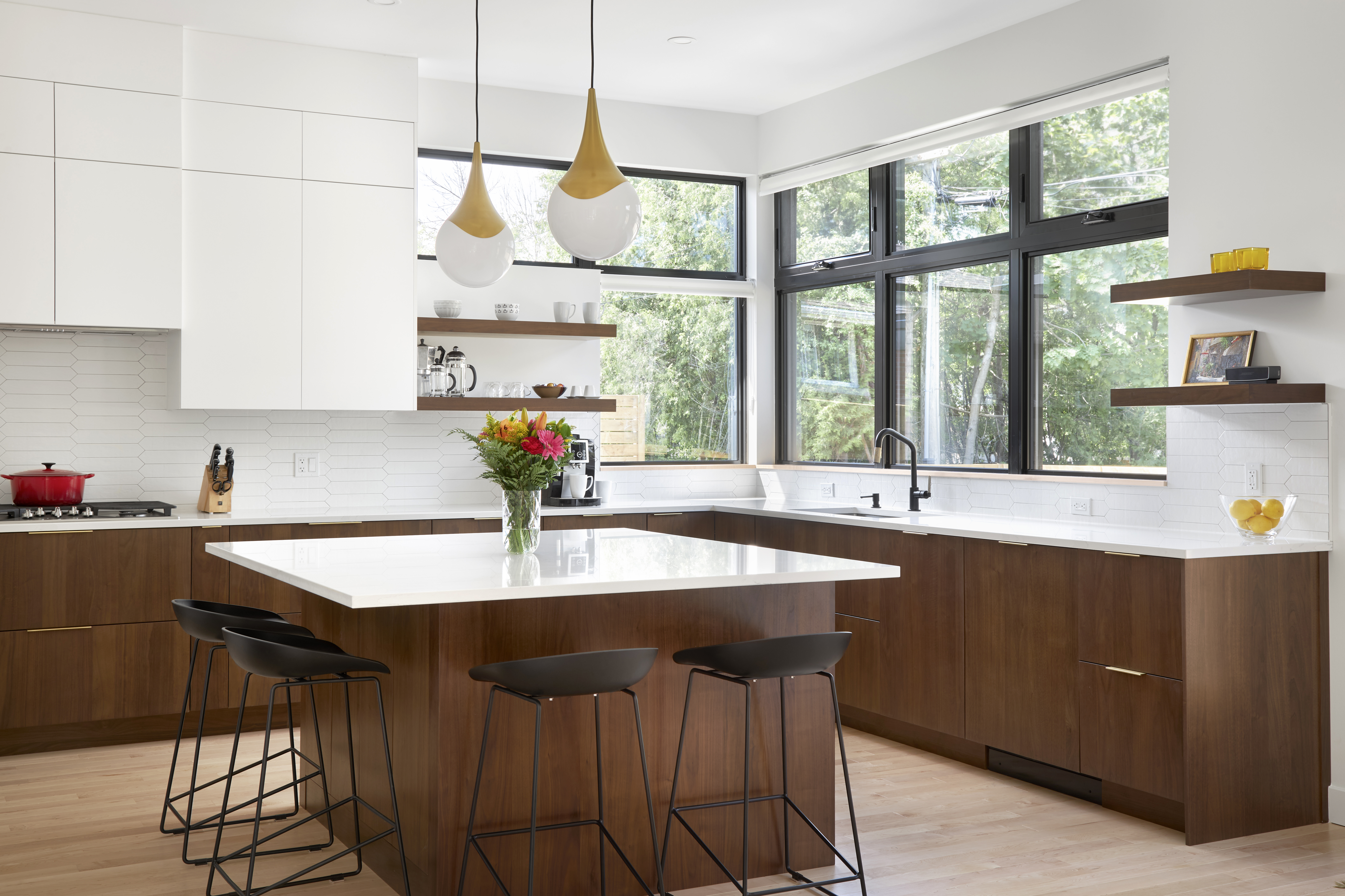 Mid century modern walnut discount